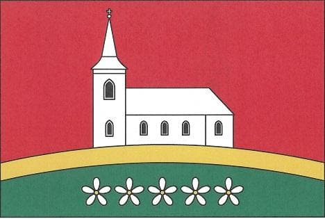 Vlajka Červená Třemešná